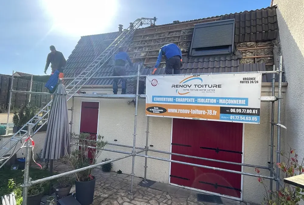 remplacement tuiles beton 78